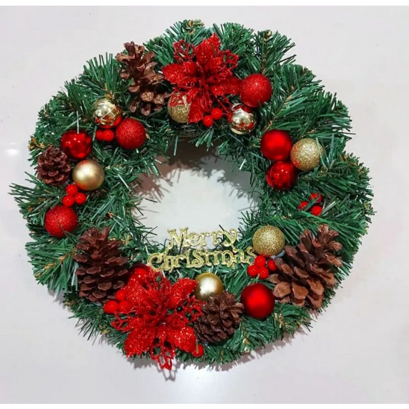 Krans Natal / Hiasan Pintu Natal /Hiasan Dinding / Christmas Wreath / Wreath Natal / Hiasan Natal