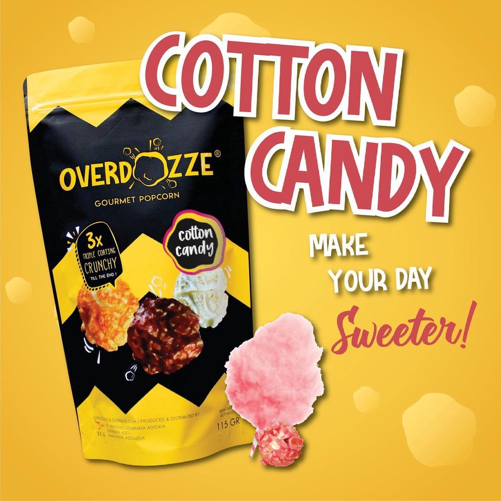 

Overdozze Popcorn Cotton Candy Gourmet Snack