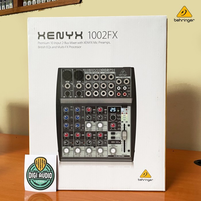 Behringer Xenyx 1002 Fx Mixer Audio 6 Channel With Efek Reverb #Original