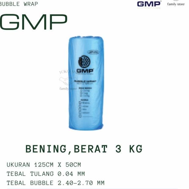 

BUBBLE WRAP GMP HITAM / BENING 1 ROLL 3 KG - Bening