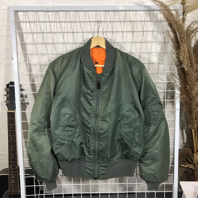 jaket bomber flight MA-1 alpha industries army revesible second original