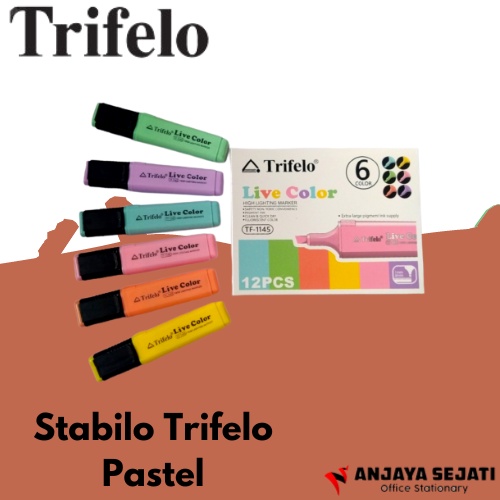 

HIghlighter Pastel Trifelo | Penanda Warna | Perlusin (12pcs)