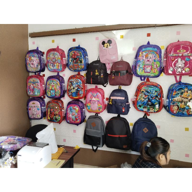 GROSIR TAS!! TAS RANSEL ANAK PEREMPUAN TK ISI 12 PCS LAMPU LED MENYALA