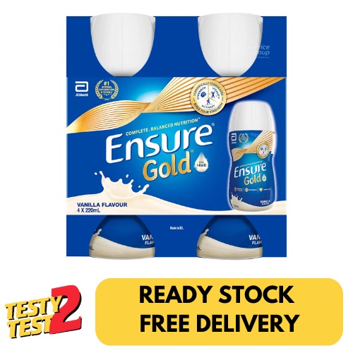 

Abbott Ensure Gold HMB Ready-to-Drink Liquid – Vanilla 4 x 220ml