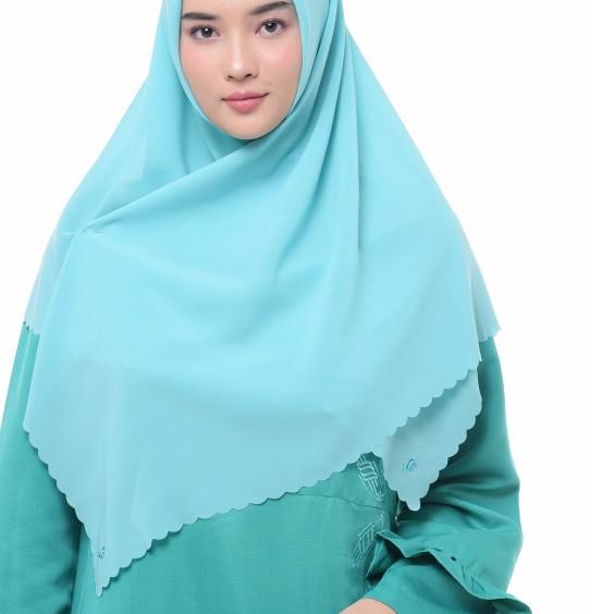 Rabbani - Kerudung Segi Empat Zahira Solder S - Blue Coracao