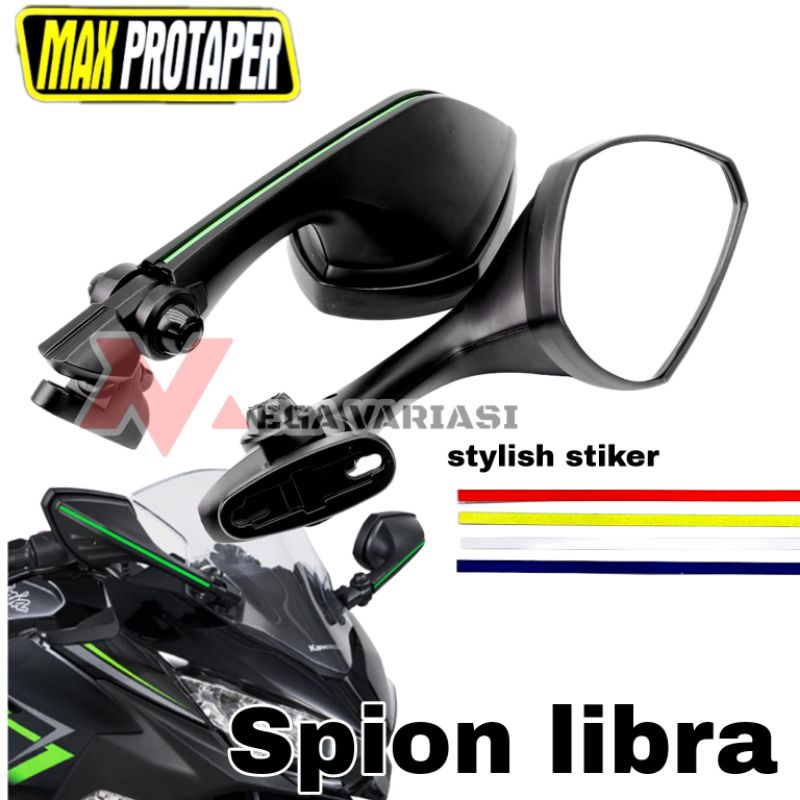 TERBARU KACA SPION MOTOR GEDE FAIRING SPION MOTOR FAIRING LIBRA  COCOK UNTUK ZX250 ZX150 R15 R25 V2 V3 V4 GSX NINJA150 NINJA250 FI DLL