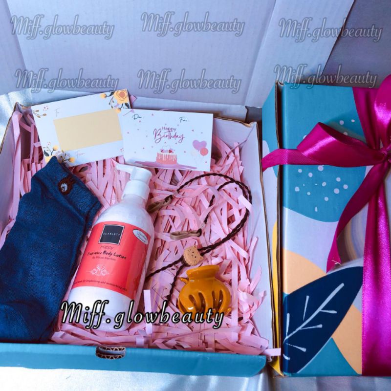 Miffglow - Hampers Scarlett whitening body lotion scarlett body shower kado ulang tahun kado unik kado cewek kado pacar