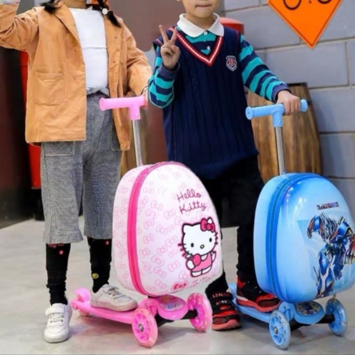 Tas Koper Tas Troli Skuter Scooter Trolley Bag Troly Koper Telur Sekolah Anak