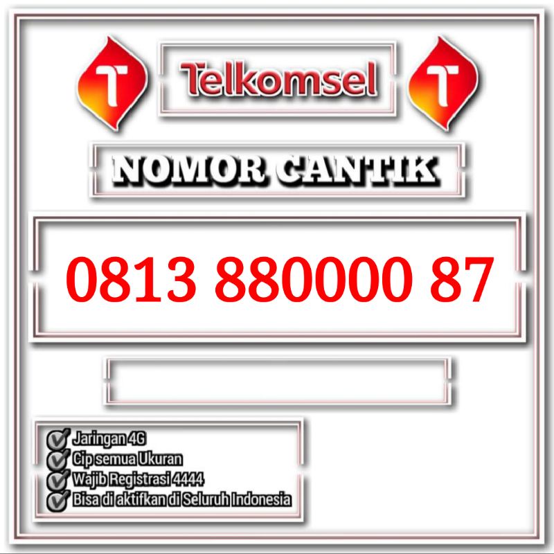 nomor cantik simpati 880000 87