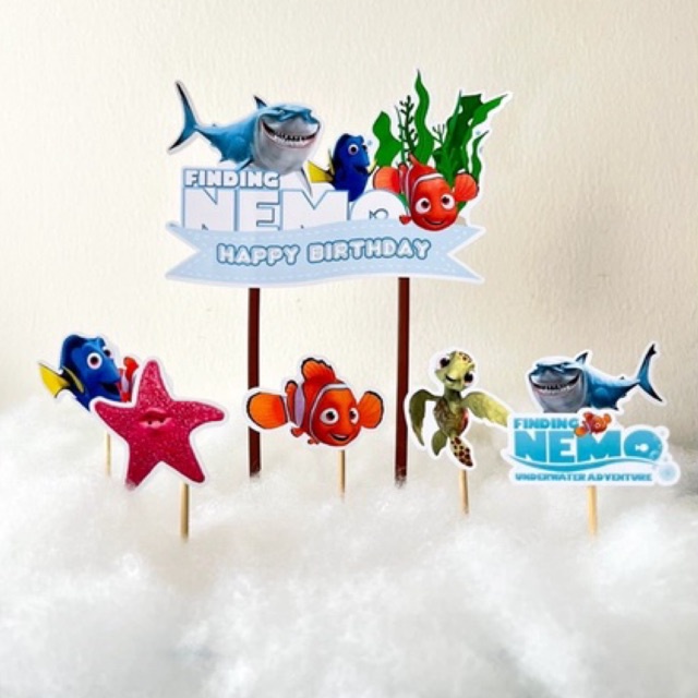 TOPPER NEMO / CAKE TOPPER NEMO / TOPPER KUE NEMO / TOPPER CAKE NEMO / TOPPER IKAN NEMO