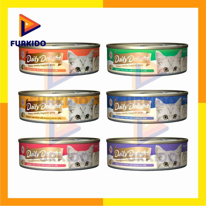 Daily Delight Skipjack Tuna White Chicken 80 Gr / Makanan Basah Kucing