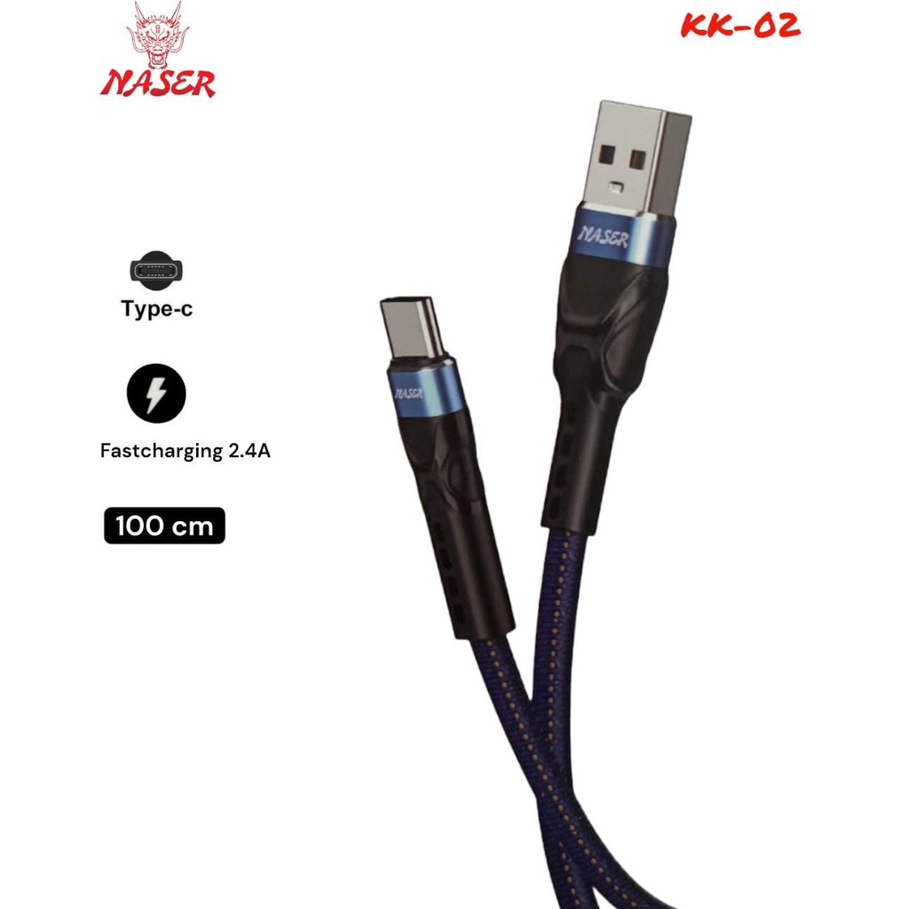 KABEL DATA NASER  KK-02/KABEL CHARGING/USB DATA CABLE FAST CHARGING KK-/PRODUK ORIGINAL