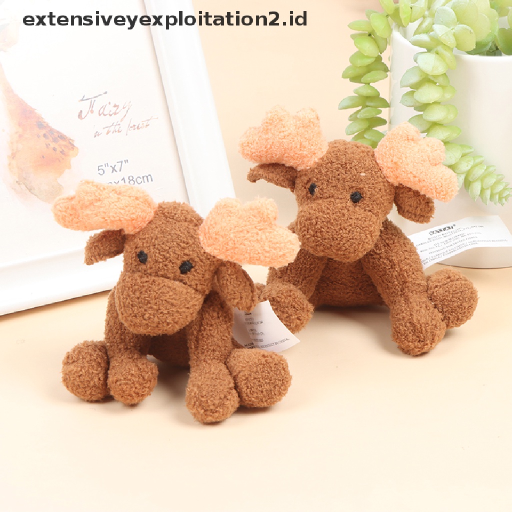 Mainan Miniatur Simulasi Hewan Rusa Natal Bahan Plush Untuk Dekorasi Rumah Boneka 1: 12