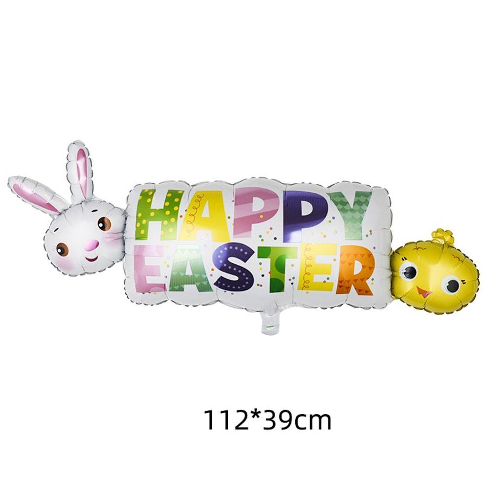 Solighter 5/10PCS Easter Foil Balon Baru Pernikahan Jungle Bunny Helium Ballon