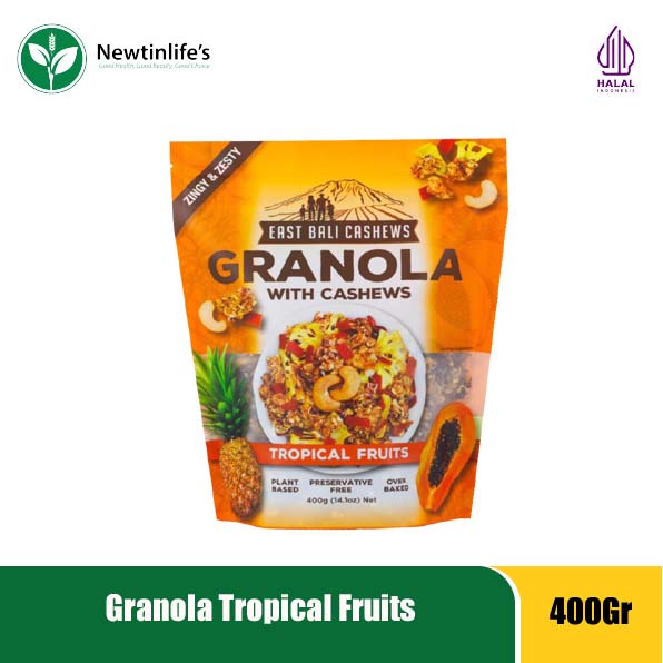 

Granola tropical fruits nanas pepaya sereal sarapan - east bali cashews yava 400gr siap saji