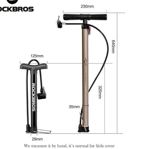 Pompa Ban Sepeda Rockbros Aluminium 120 Psi Portable Ringan
