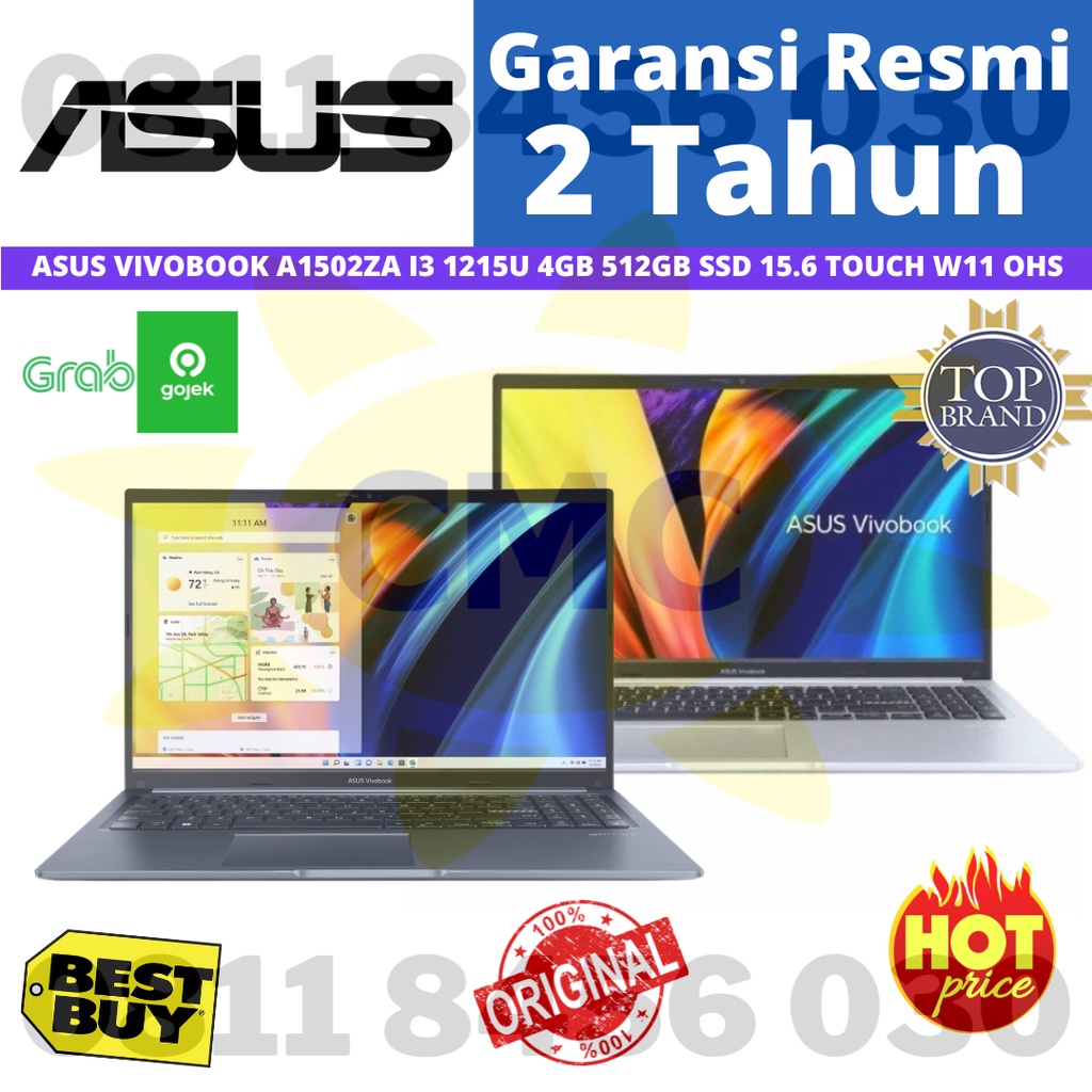 ASUS VIVOBOOK A1502ZA I3 1215U 4GB 512GB SSD 15.6 TOUCH W11 OHS