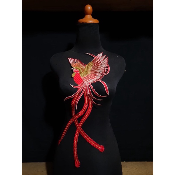 Renda Bordir Motif Burung Gelatik