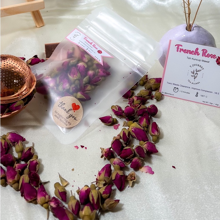 

Teh Bunga Kuncup Mawar Kering, Rosebud Flower, Frech Rose tea 4 gr / 6 gr