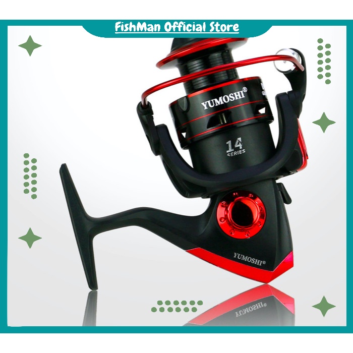 Ril Rill Rel Rell Reel Gulungan Senar Pancing Power Handle Spool Besi Yumoshi DM 1000-7000