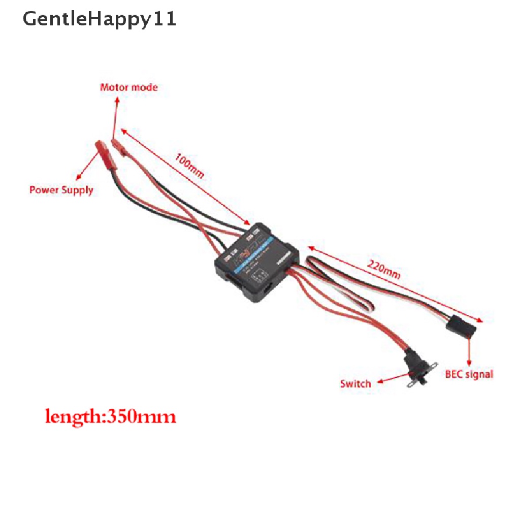 Gentlehappy 40A Brushed ESC Controller Kecepatan Elektronik Untuk WPL C24 C34 MN D90 MN99S MN86S id