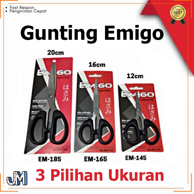 Jual Emigo Gunting Kecil Sedang Besar Stainless Steel Gunting Kertas