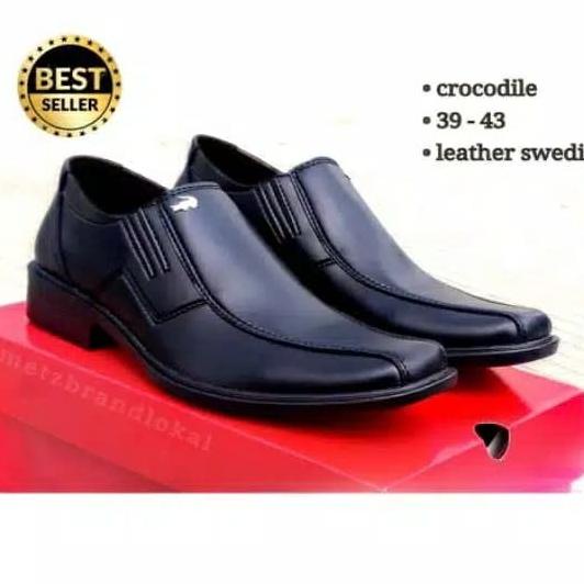 SEPATU PRIA CASUAL KICKERS SEPATU COWOK PANTOFEL ORIGINAL KULIT MURAH - Hitam