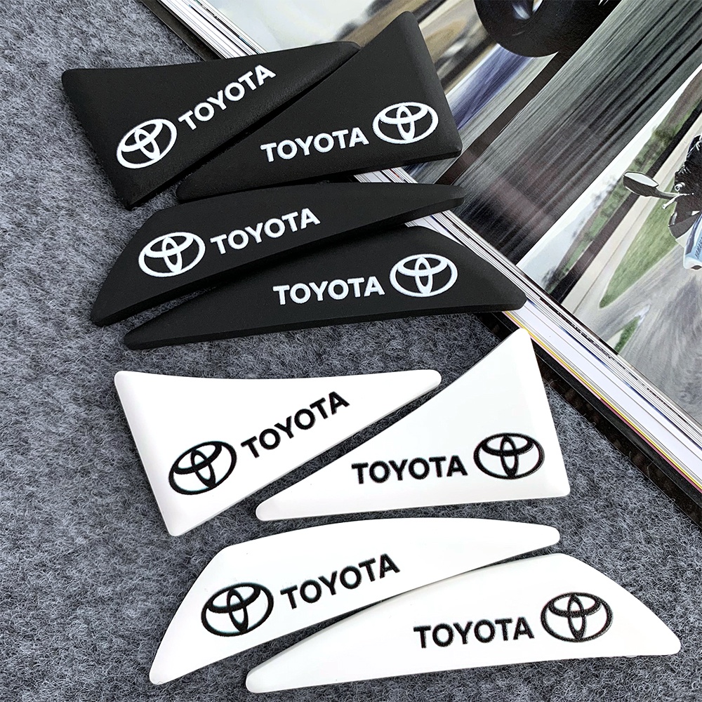 Toyota GR TRD Mobil TRD Stiker Perlindungan Sudut Pintu Mobil Anti Tabrakan Gores Silikon Karet Logo Innova AVANZA VIOS Hilux Carola GAZOO Racing