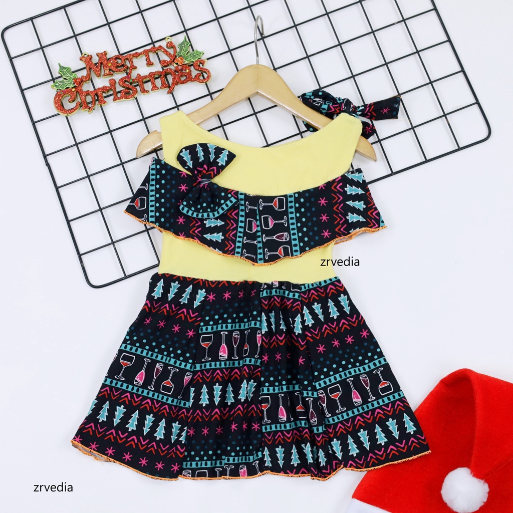 Dress Rachel uk 1-2 Tahun / Dres Kensi Gaun Baju Pesta Anak Perempuan Pakaian Export Quality