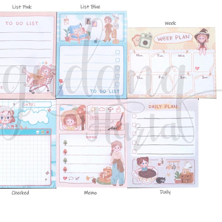

⇆ Sticky Notes Agenda Memo Lucu Daily Plan DIY Scrapbook Unik GH 301041 ぶ