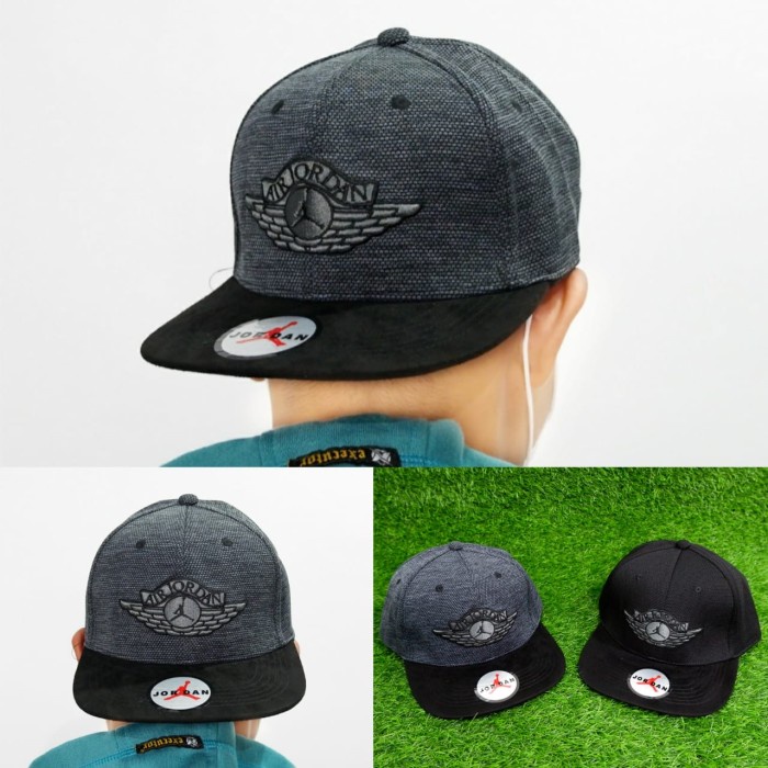 BARU READY TOPI SNAPBACK JORDAN JUMPMAN IMPORT / SNAPBACK SPORT FASHION - Hitam MURAH