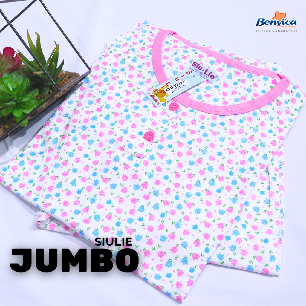 BAJU TIDUR CELANA PANJANG JUMBO KAOS LENGAN PANJANG SIULIE - C