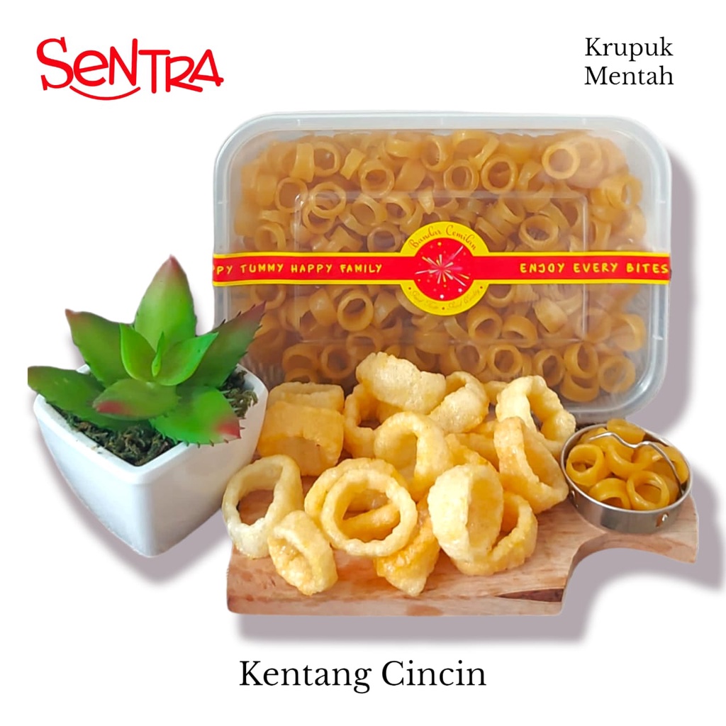 

Kerupuk Kentang Bentuk Cincin || Kerupuk Kering Mentah Box Premium