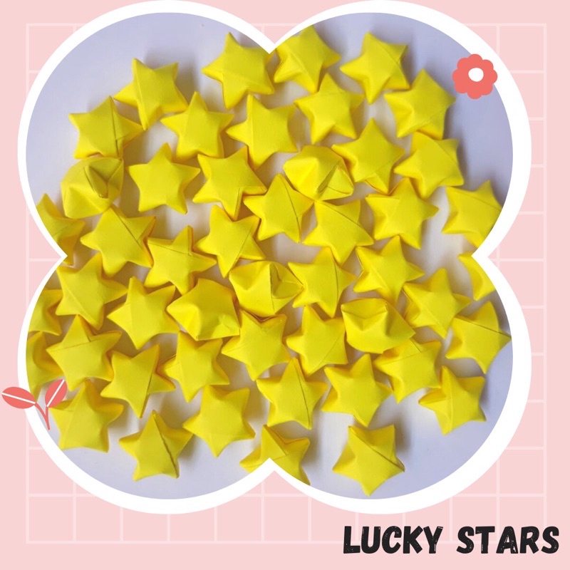 

Origami Lucky Stars Paper Hiasan Bentuk Bintang Warna Kuning