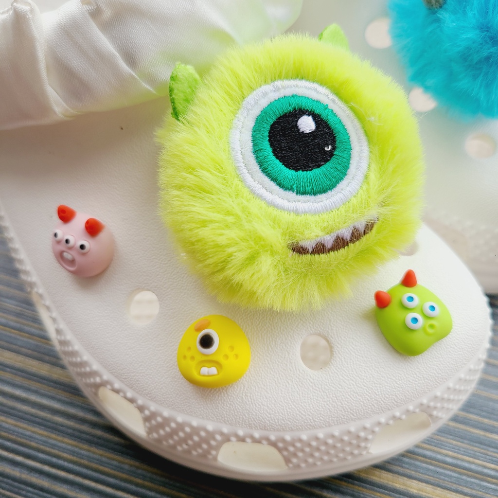 8pcs Aksesoris Sepatu Crocs DIY Seri Monster University Jibbitz