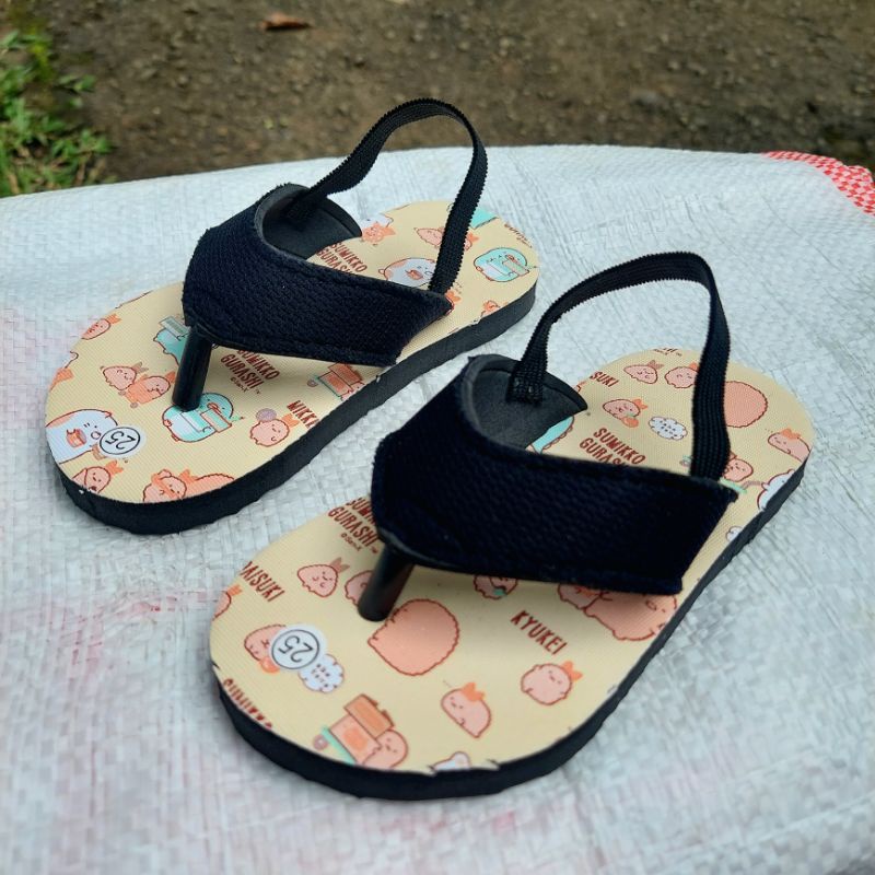 Sandal Baby Laki Laki Perempuan Tali Karet Belakang Baby Paris