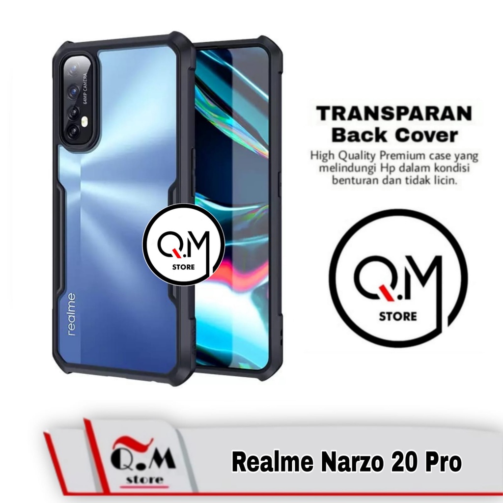 Case Realme Narzo 20 Pro Shockproof Transparent Armor Casing Pelindung Back Cover