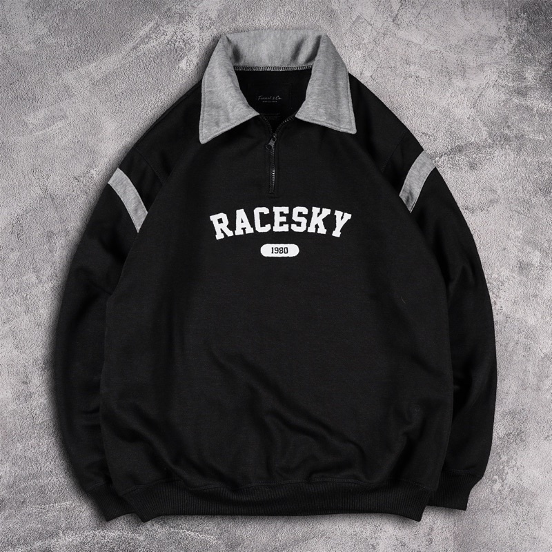 [N01023] Jaket Sweater Rugby Distro Motif RACESKY 1980 XXX