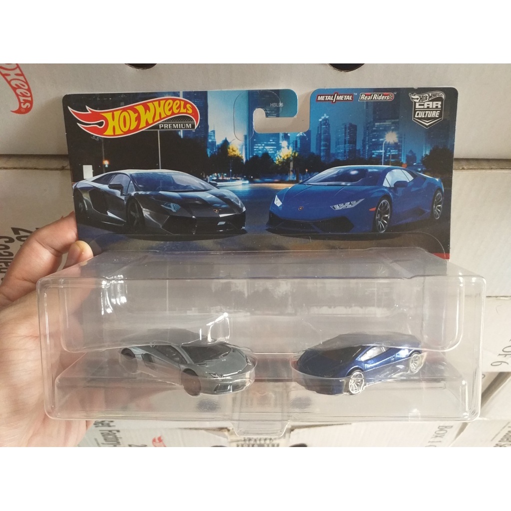 HOT WHEELS 2 PACK LAMBORGHINI AVENTADOR COUPE DAN LAMBORGHINI HURACAN