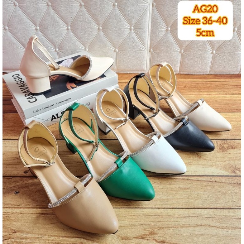 ABBUSHOES AG 20 mules bapau mangkok jeli import 5cm