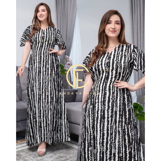 Daster Arab Dlusia DELIA CANDA Dress Rayon Motif Branded