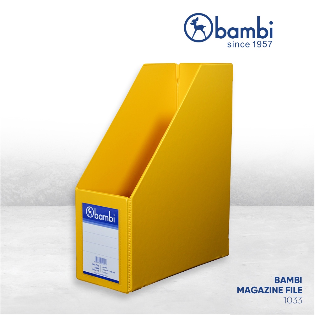 

Bambi Box File Magazine JUMBO SIZE 11,5 cm Special Colour Yellow - Box Arsip / Box Storage / Box Dokumen kode 1033