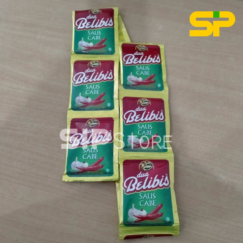 Saos Cabe DUA BELIBIS 18 gr / Saus Sambal Hot Chili / Saus Cabe DUA BELIBIS Sachet @10 pcs