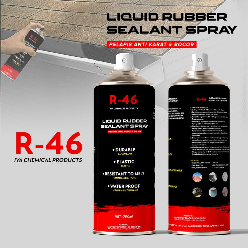 WATERPROOF SPRAY AJAIB ANTI BOCOR / SEMPROTAN ANTI BOCOR / R-46 LIQUID RUBBER SPRAY / SEALANT SPRAY / SEMPROTAN ANTI BOCOR / SEMPROTAN PELAPIS BOCOR