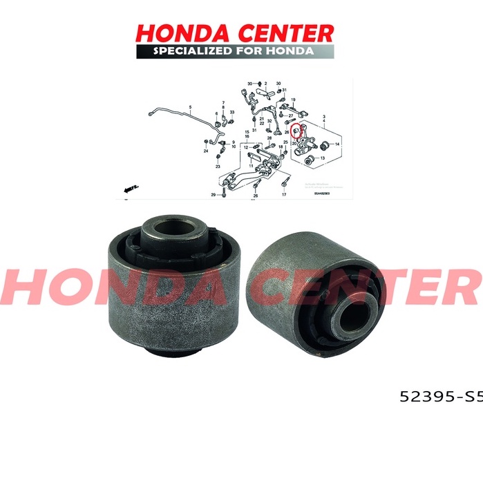 bushing bush bosh bos karet upper arm belakang stream 2002 2003 2004 2005 2006  civic vti vtis 2001 2002 2003 2004 2005  crv gen2 gen3 gen4 2002 2003 2004 2005 2006 2007 2008 2009 2010 2011 2012 2013 2014 2015 2016 2017 52395-S5A