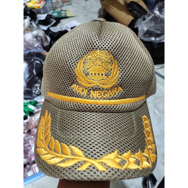 Topi KORPRI Bahan : JALA FULL BORDIR ( Kualitas Premium )