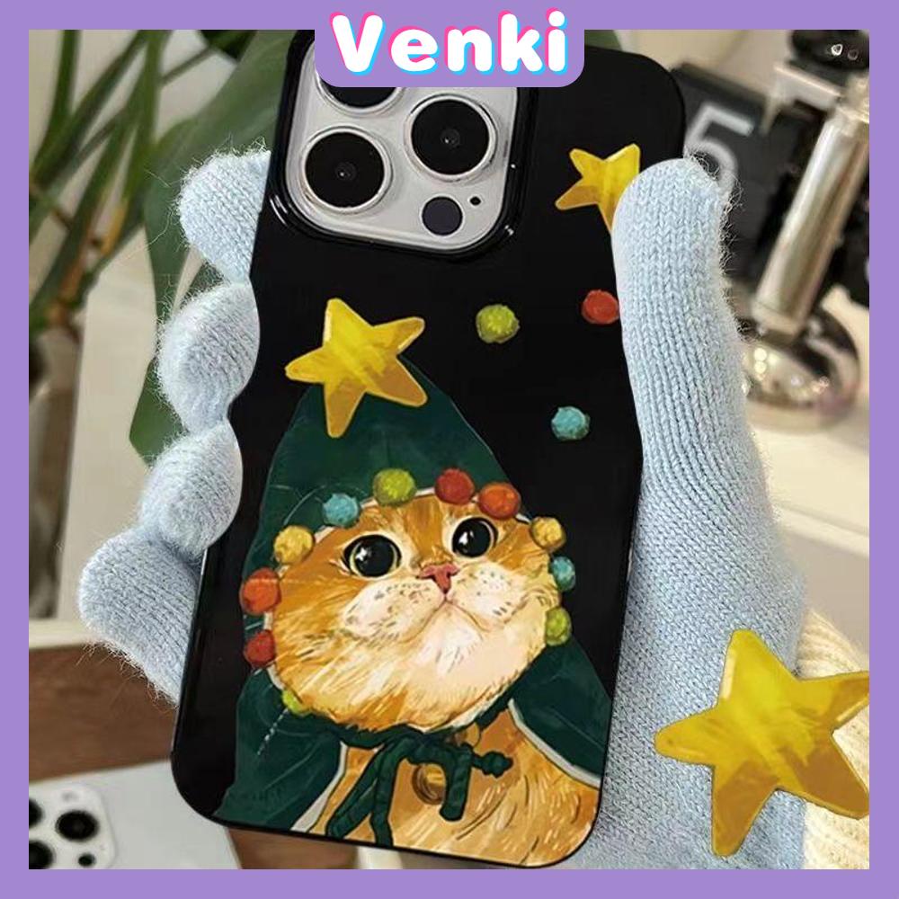 Case iPhone 14 Pro Max TPU Soft Case Christmas Cat Glossy Black Candy Case Camera Protection Shockproof For iPhone 14 13 12 11 Plus Pro Max 7 Plus X XR