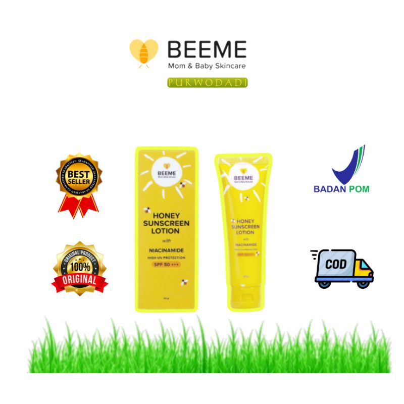 Jual Beeme Honey Sunscreen Lotion With Niacinamide SPF 50+++ | Shopee ...