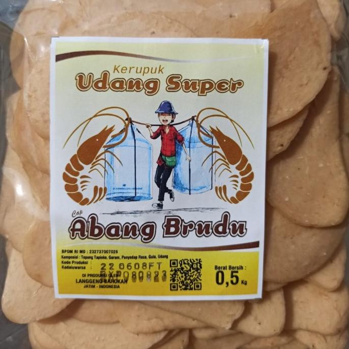 

Kerupuk Udang Premium Extra udang. 500g. Dijamin enak, gorengan mudah.