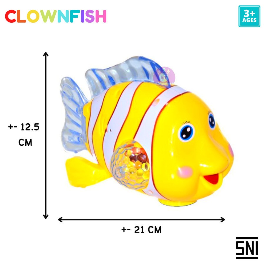 Mainan Clown Fish ada Lampu dan Musik